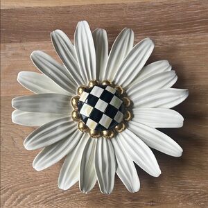 Mackenzie Childs Courtly Check Medium Daisy Wall Decor